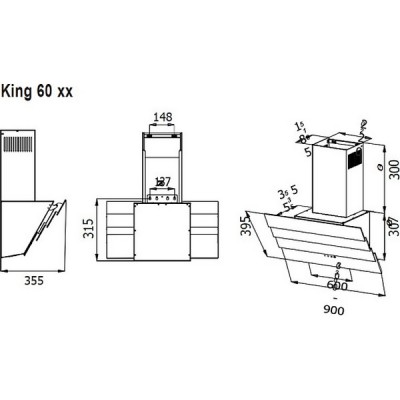 Вытяжка Evelux King 60 BG Вытяжка Evelux King 60 BG