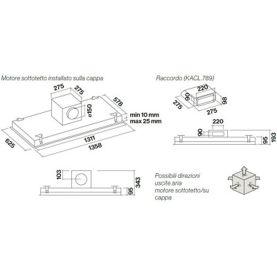 Вытяжка Falmec NUVOLA IS STEEL 140 Вытяжка Falmec NUVOLA IS STEEL 140