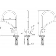 Смеситель Paulmark Siegen Si213111-BR, бронза, черный шланг