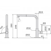 Смеситель Falmec TREVI CORNER CHROME