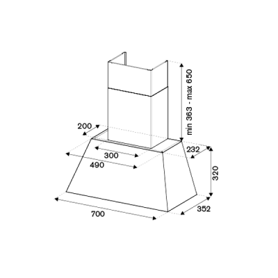 Вытяжка Bertazzoni KR70HER1ADA Вытяжка Bertazzoni KR70HER1ADA