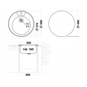 Мойка Ukinox Фаворит FAD500 -4C 0C