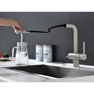 Смеситель Paulmark Serpentine Se213222-BE, бежевый Смеситель Paulmark Serpentine Se213222-BE, бежевый