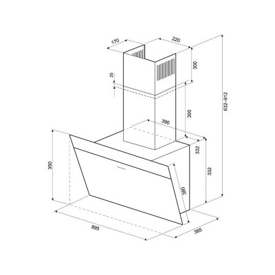 Вытяжка KRONA KRISTEN A 900 white S Вытяжка KRONA KRISTEN A 900 white S