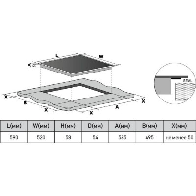 Варочная панель MEFERI MIH604BK COMFORT PLUS индукционная Варочная панель MEFERI MIH604BK COMFORT PLUS индукционная
