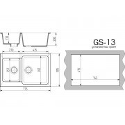 Мойка Gamma Stone GS-13 бежевый 328