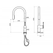 Смеситель Omoikiri Tahara-SB-LG латунь/светлое золото (4994528)