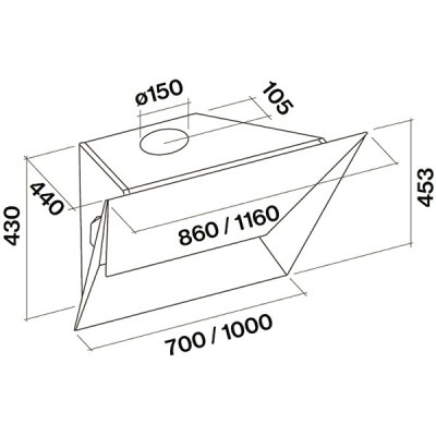 Вытяжка Falmec PRISMA BLACK 85 Вытяжка Falmec PRISMA BLACK 85