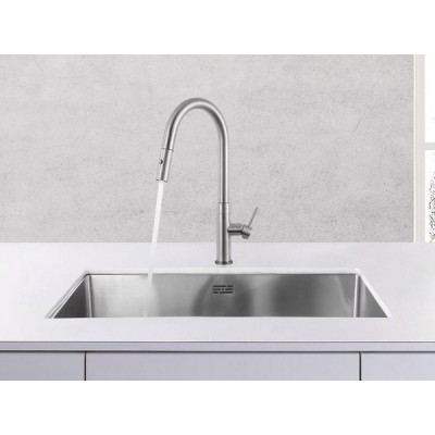 Смеситель Longran с выдв. лейкой LM2183 Steel Смеситель Longran с выдв. лейкой LM2183 Steel