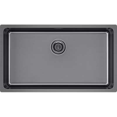 Мойка Paulmark Yuni 76 uni YU76-GM, вороненая сталь Мойка Paulmark Yuni 76 uni YU76-GM, вороненая сталь