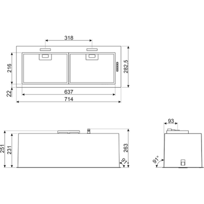 Вытяжка SMEG KSG70HPE Вытяжка SMEG KSG70HPE