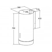Вытяжка MEFERI TUBE35IX COMFORT