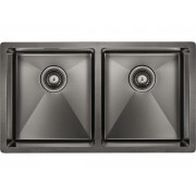 Мойка Paulmark Dopplet PM507844-GM, вороненая сталь