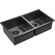 Мойка Paulmark Dopplet PM507844-GM, вороненая сталь