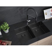 Мойка Paulmark Dopplet PM507844-GM, вороненая сталь