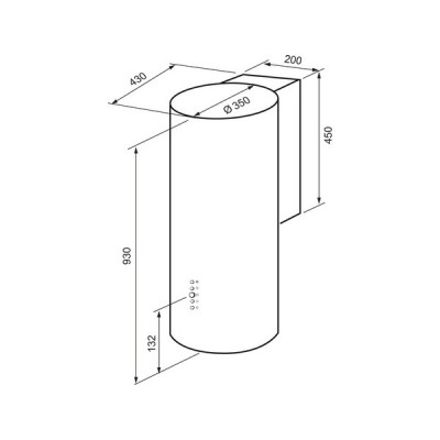 Вытяжка KRONA TINA 350 METALLIC 3P Вытяжка KRONA TINA 350 METALLIC 3P