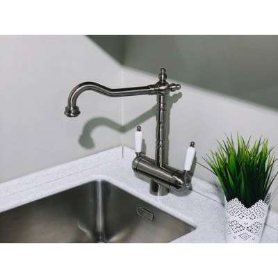 Смеситель Omoikiri Amagasaki-SI латунь/античное серебро (4994045) Смеситель Omoikiri Amagasaki-SI латунь/античное серебро (4994045)