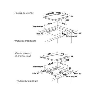 Варочная панель с встр. вытяжкой Kuppersbusch KMI 9850.0 SR индукционная Варочная панель с встр. вытяжкой Kuppersbusch KMI 9850.0 SR индукционная