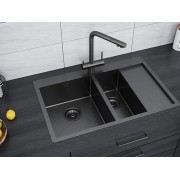 Мойка Paulmark Union PM537851-GML, вороненая сталь