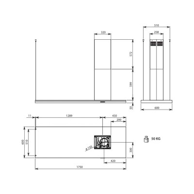 Вытяжка Falmec LUMEN IS STEEL 175 DX Вытяжка Falmec LUMEN IS STEEL 175 DX