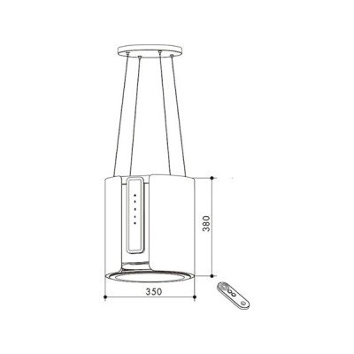 Вытяжка KRONA VANDA ISOLA 350 black S Вытяжка KRONA VANDA ISOLA 350 black S