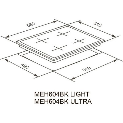 Варочная панель MEFERI MEH604BK ULTRA электрическая Варочная панель MEFERI MEH604BK ULTRA электрическая
