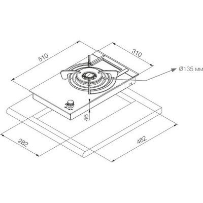 Варочная панель Pando PGA-4130 газовая Варочная панель Pando PGA-4130 газовая