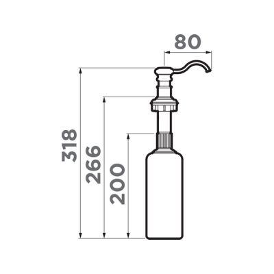 Дозатор Omoikiri OM-01-GR латунь/leningrad grey (4995032) Дозатор Omoikiri OM-01-GR латунь/leningrad grey (4995032)