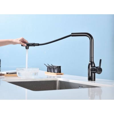 Смеситель Paulmark Viper Vi213105-GB, глянцевый черный Смеситель Paulmark Viper Vi213105-GB, глянцевый черный