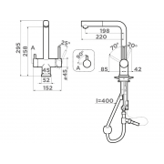 Смеситель Omoikiri Takamatsu-S-GR латунь/leningrad grey (4994562)