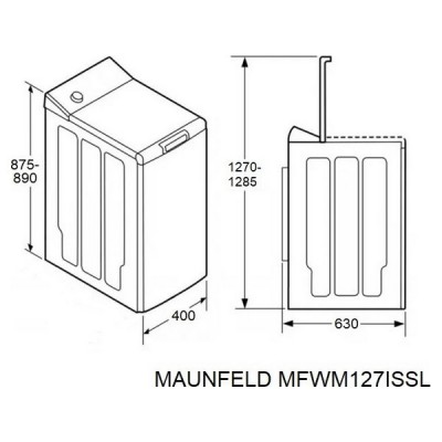 Стиральная машина MAUNFELD MFWM127ISSL Стиральная машина MAUNFELD MFWM127ISSL