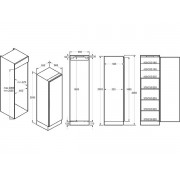 Морозильная камера MAUNFELD MBFR205NFWGR Inverter встраиваемая