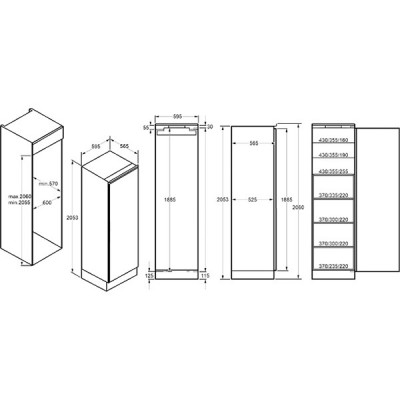 Морозильная камера MAUNFELD MBFR205NFWGR Inverter встраиваемая Морозильная камера MAUNFELD MBFR205NFWGR Inverter встраиваемая