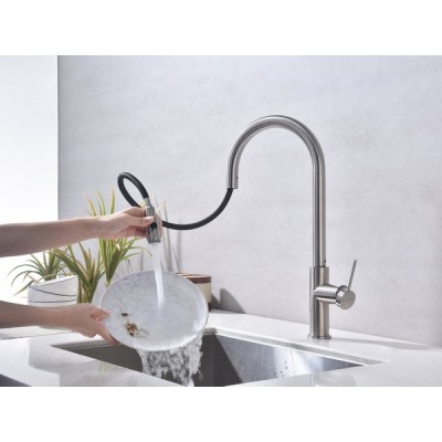 Смеситель Paulmark Galant Ga213077-BS, брашированная нерж. сталь Смеситель Paulmark Galant Ga213077-BS, брашированная нерж. сталь