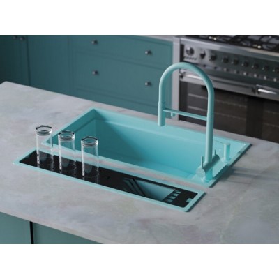 Смеситель Omoikiri Kanto-AZ латунь/azur blue (4994425) Смеситель Omoikiri Kanto-AZ латунь/azur blue (4994425)