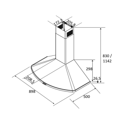 Вытяжка BRANDT AD1049X Вытяжка BRANDT AD1049X