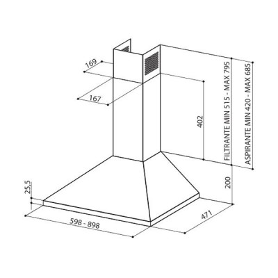 Вытяжка Faber VALUE PB 4 2L X A60 (320.0557.547) Вытяжка Faber VALUE PB 4 2L X A60 (320.0557.547)