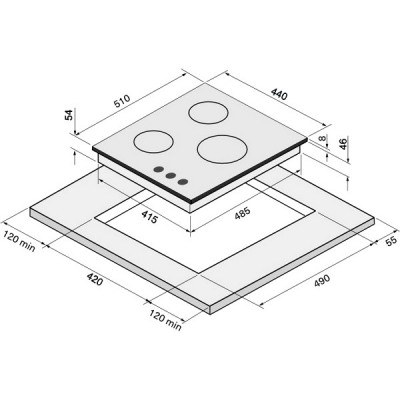 Варочная панель KRONA VOLLE 45 IX K газовая Варочная панель KRONA VOLLE 45 IX K газовая
