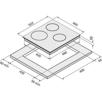 Варочная панель KRONA VENTO 45 IV B индукционная Варочная панель KRONA VENTO 45 IV B индукционная