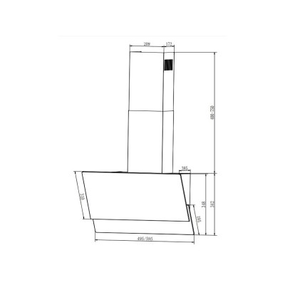 Вытяжка Elikor VERTEX 60 BK черный Вытяжка Elikor VERTEX 60 BK черный