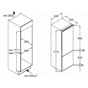 Холодильник MAUNFELD MBF177NFFWGR Inverter встраиваемый