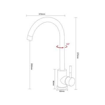 Смеситель Arona ARM 202 BLACK черный Смеситель Arona ARM 202 BLACK черный