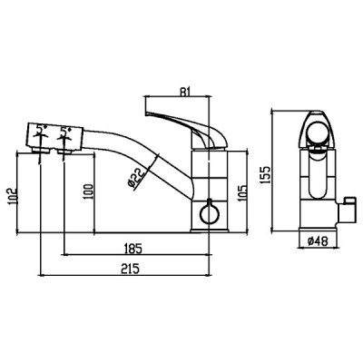 Смеситель Milardo Davis, DAVSBF0M05 Смеситель Milardo Davis, DAVSBF0M05