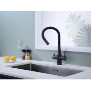 Смеситель Paulmark Salix Sa213419-401, антрацит, черный шланг
