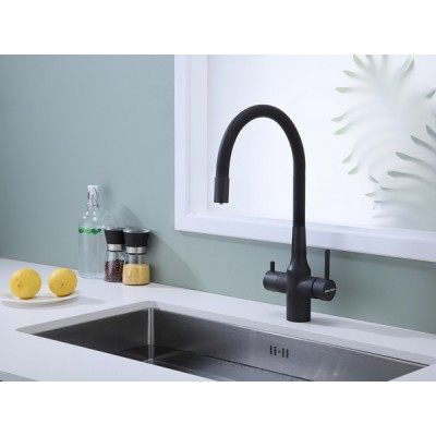 Смеситель Paulmark Salix Sa213419-401, антрацит, черный шланг Смеситель Paulmark Salix Sa213419-401, антрацит, черный шланг