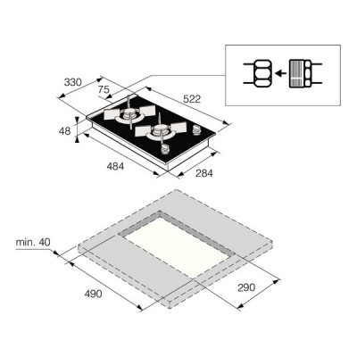 Варочная панель ASKO HG8320BGB1 газовая Варочная панель ASKO HG8320BGB1 газовая