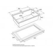 Мойка Paulmark Koher PM807444-BS, брашированная нерж. сталь
