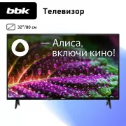 32" Телевизор BBK 32LEX-7249/TS2C черный 1366x768, HD, 60 Гц, Wi-Fi, Smart TV, Яндекс.ТВ