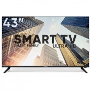 43" Телевизор Soundmax SM-LED43M02SU черный 3840x2160, 4K Ultra HD, 60 Гц, Wi-Fi, Smart TV, Android TV