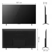 75" Телевизор TCL 75T7B черный 3840x2160, 4K Ultra HD, 60 Гц, Wi-Fi, Smart TV, Google TV
